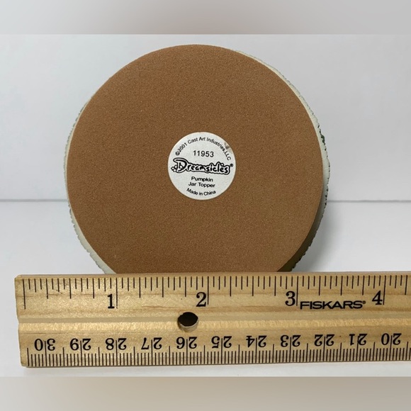 2001 Dreamsicles Pumpkin Fall Autumn Cherubs Angels Candle Jar Topper - Picture 10 of 10